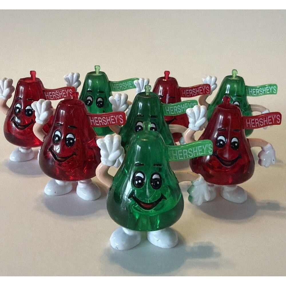 8 Hershey's Kisses Waving Christmas Tree Light Reflector Cover Cap Replacements
